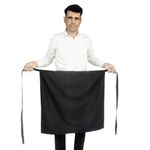 Switchon Polyester Waist Multipurpose Free Size unisex Apron - Proudly Made in India (Black_plain)