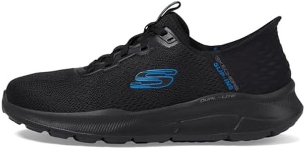 Skechers Men's Equalizer 5.0 Standpoint Slip-in Sneaker, Black/Blue, 10.5 US
