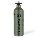 CAMPEAK Portable liquid Fuel Bottle 1L for Outdoor Camping with Safety Valve