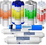 iSpring F28K75 3-Year Replacement Supply Set for 6-Stage Reverse Osmosis RO Water Filtration Systems with Alkaline Mineral Filter, 28 Piece, White