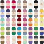 JubileeYarn Baby Soft Bamboo Cotton Yarn - 50g/Skein - Variety Pack - 12 Skeins