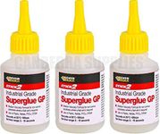 Everbuild Industrial Grade Superglue GP 50 g Pack of 3