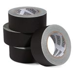 Lockport Black Gaffer Tape 4 Pack – 90 Feet x 2 Inches – Waterproof, No Residue, Non-Reflective, Easy Tear, Matte Gaffer Stage Tape – Gaff Black Tape for Photography, Filming Backdrop, Production