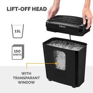 Fellowes Powershred 6M Shredder – 6-Sheet Cross-Cut Paper Shredder