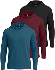 3 Pack: Men’s Big and Tall Quick Dry Fit Wicking Long Sleeve Fishing Active Athletic Hoodie Hooded T Shirt Workout Running Fitness Gym Sports Casual Sweatshirt UPF 50 Outdoor Hiking- Set 2, 3X Tall
