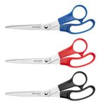 Westcott E-3103000 8-inch Standard Value Scissors (Pack of 3), Black, Blue and Red