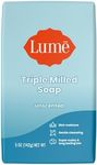 Lume Triple Milled Soap - Rich Moisture & Gentle Cleansing - Formulated Without Parabens or Phthalates, Skin Loving - 5 ounce (Unscented)