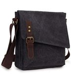 Messenger Bag,Unisex Shoulder Bag Small Water Resistant Men Canvas Crossbody Bag Grey VONXURY