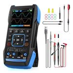 3 in 1 Handheld Oscilloscope Multimeter DDS Generator with 2 Channels, 10000 Counts, 10MHz Bandwidth, 50MSa/s Sampling Rate, AC/DC, Voltage, Current, Capacitance, Resistance, Diode, Continuity Test