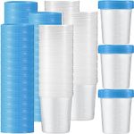 Geiserailie 100 Pcs Disposable Specimen Cups 4oz Specimen Containers Urine Cups with Leak Proof Screw on Single Use Stool Sample Collection Kit for Safe Urine Pee Stool Sample Analysis Testing