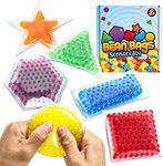 Richtim Sensory Water Beads: 6 Pack Sensory Bean Bags Fidget Water Bead with Premium Water Beads, Colorful Sensory Bead Toys Stress Autism Anxiety Relief Toys for Kids and Adults