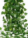 VK HORE Artificial Garlands Hanging Leaves Greenery Vine Creeper Plan Contains 30 Leaves -Each String 7.2ft (Pack of 6)