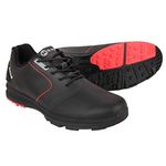 Ram Golf Player Mens Waterproof Golf Shoes -Black/Red- UK 6