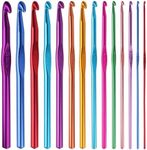 14PCS Aluminum Crochet Hooks Knitti