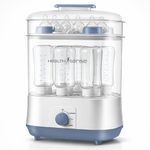 HealthSense Baby Bottle Sterilizer and Dryer | Sterilizer for Baby Products Kills 99.9% Germs in 10 Mins | Holds 8 Feeding Bottles, Pacifiers & Pump Parts | Food-Grade Build | Auto Shut-Off | 1-Year Warranty | BS10