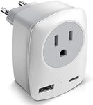 European Travel Plug Adapter with U