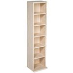 TecTake CD Bookcase Storage - Shelf Cabinet Adjustable Tower Rack - Wooden Case Book, Bluray, DVD, Video Games Organiser up to 102 CD's