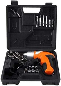 VIPREKHO Cordless Rechargeable Handy Drill Screwdriver Set with bits Holder (Random Color)