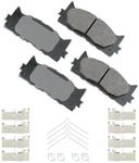 Akebono ACT1222A Ultra-Premium Ceramic Front Disc Brake Pads , GREY