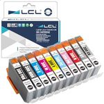 LCL Compatible PFI-300 PFI300 10 Packs Pigment Ink Cartridge (Show Ink Level) Replacement for Canon imagePROGRAF PRO-300 Printer (4192C007)