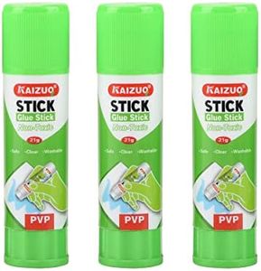 PVA Glue Stick 3D Printing, FYSETC 3D Printer Parts 3Pcs Solid Adhesive for 3D Printer Ender 3/ Ender 5/ CR10 / Prus Mini MK52 MK3 Hot Bed Print Filament PLA Glass ABS PETG CPE