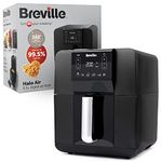 Breville Halo Air Fryer | Digital Large Air Fryer Oven | 5.5 L | Fry, Bake, Roast & Grill | 1700 W | Energy Efficient | Black [VDF126]