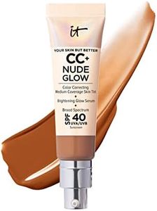 IT Cosmetics CC+ Nude Glow Lightweight Foundation + Glow Serum with SPF 40 - With Niacinamide, Hyaluronic Acid & Green Tea Extract - Rich Honey - 1.08 fl oz