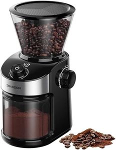 SHARDOR Electric Burr Coffee Grinder for Home Use, Coffee Bean Grinder for 32 Grind Settings, 40-Second Adjustable Timer, One-Touch Start & Cleaning Button, Black