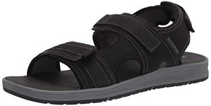 Rockport Men's Lucky Bay Sport 3 Strap Sandal, Black NBK, 10 UK