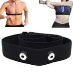 Elastic Sport Heart Rate Monitor Adjustable Chest Mount Belt Strap Bands Replacement Strap Fitness Equipment Accessory (Black)