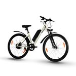 HORNBACK UniByk Electric Cycle 27.5 Inch | Easy Access Frame E-Bike | 60 Km Range | Pedal Assist & Throttle (Moonlight White)