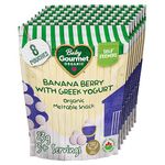 Baby Gourmet Organic Meltable Mushies Banana Berry with Greek Yogurt, 23g (Pack of 8)