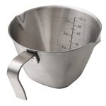 Expresso Shots Cup, Espresso Measuring Cup with Double Spouts, Stainless Steel Espresso Pouring Cup with 1 oz/ 1.5 oz/ 2 oz/ 2.5 oz/ 3 oz Marks