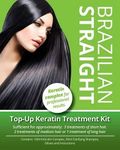 Brazilian Straight Top-Up Keratin Treatment Kit, Home Use Treatment Kit, Salon Quality Hair Straightening / Blow Dry / Smoothing, 100ml