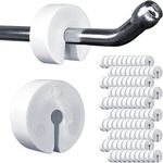 Gluposti Peg Hook Stoppers for 1/4 Pegboard Hooks & Slatwall Hooks, White Round Rubber Inventory Control Clips, Pegboard Peg Locks for Retail Hooks on Peg Board & Slat Wall Panels (100 Pack)