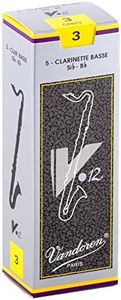 Vandoren CR623 Bass Clarinet V.12 Reeds Strength 3; Box of 5