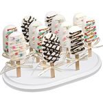 Webake Cakesicle Stand Display Popsicle Sticks Holder 12 Count Wooden Stand Holder for Dessert Table of Wedding Shower Birthday Party