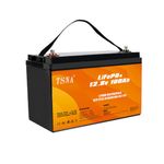 Lithium-ion Battery 12V 100AH 1280Wh Battery Lithium iron Phosphate Battery Lifepo4 Deep Cycle 5000 Times, Comes with BMS Environmentally Friendly Lithium-ion Battery for Overnight in-car RV Camping