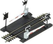 Hornby R646 OO Gauge Level Crossing Single Track - Extra Track Pieces for Model Railway Sets, Model Train Track Pieces - Scale 1:76, Black