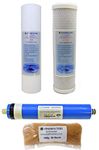 FINERFILTERS 4 Stage Aquarium Reverse Osmosis Replacement Water Filters with 50 GPD membrane