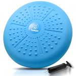 Tumaz Wobble Cushion - Wiggle Seat to Improve Sitting Posture & Stay Focused for Sensory Kids, Balance Disc to Core Strength & Flexible Seating [Extra Thick Balance Board, Pump Included Wobble Board]