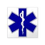 CafePress Star Of Life Square Sticker 3 X 3 Square Bumper Sticker Car Decal