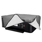 kwmobile Linen Dust Cover Compatible with Canon Pixma TS5150 / 5151 / MG 2555 Dust Cover - Printer Protection - Dark Grey