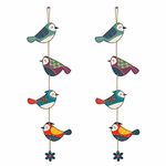 Paper Plane Design Birds Ethnic Wall Hanging Zardozi String Decoration for Home Decor Items (A)