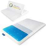 inight Stomach Sleeper Pillows, Ultra Thin Memory Foam Pillows, Flat Pillows for Sleeping, Flat Pillow with Removable Layer-2.75/1.97 inches, Standard Size