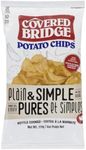 Covered Bridge - Plain & Simple Potato Chips, 12x170g - Dark Russet Potato Chips and Kettle Cooked Potato Chips - Simply Delicious and Ultimate Healthy Unsalted Potato Chips