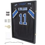 Ultra Clear 99% UV Protection Baseball / Football Jersey Frame Display Case Shadow Box for Baseball Hockey Basketball Football Soccer Sport Jersey Suit, Black
