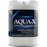 5 Gallon AQUA-X 11 Clear, Penetrating Stone and Concrete Sealer - Professional Grade Water-Based Indoor/Outdoor for Concrete, Stone, Slate, Brick, Unglazed Tile, Pavers, Driveway and Patio