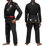 Hayabusa Ascend Lightweight Adult Jiu Jitsu BJJ Gi - Black, A4