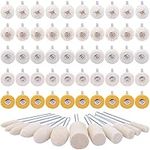 AUSTOR 62 Pieces Polishing Buffing Wheel Set Wool Felt Mounted Mandrel and Mini Brush Polishing Kit for Dremel Rotary Tool - 1/8 Inch Shank